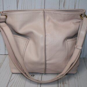 Fossil Lane Handbag Pale Pink Pebble Leather Shoulder/Hobo Bag